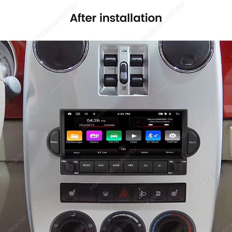 MEKEDE Android 15 Autoradio Multimedia in Schwarz für Chrysler 300C PT Cruiser Compass Patriot Jeep Dodge Magnum Grand Cherokee RAM 1500 - Bild 3