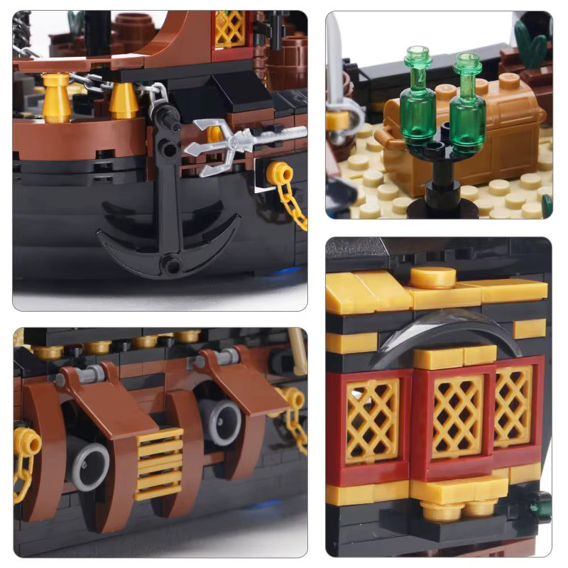AMAZINGBLOKS Piratenschiff-Bausteine, Segelboot-Modell, Bausteine, Piraten - Bild 3
