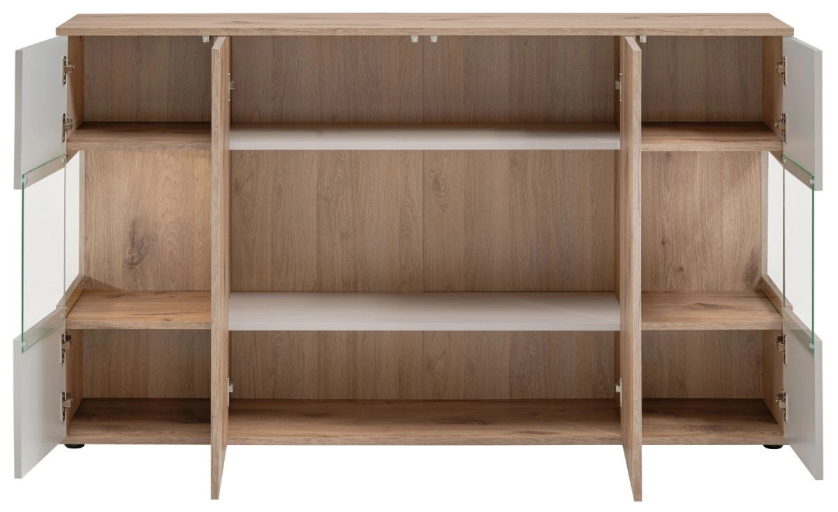Sideboard Cathlyn in Viking Eiche und Kaschmir mit integrierter LED, Breite: 160 cm - Bild 3