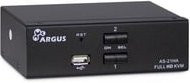Inter-Tech KVM Switch AS-21HA HDMI in Schwarz mit USB-A und 3,5 mm Jack Anschluss - Bild 1