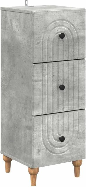 vidaXL Schubladenschrank in Betongrau im Vintage-Design aus Holzwerkstoff, B/T/H: 33 x 34,5 x 90 cm - Bild 1
