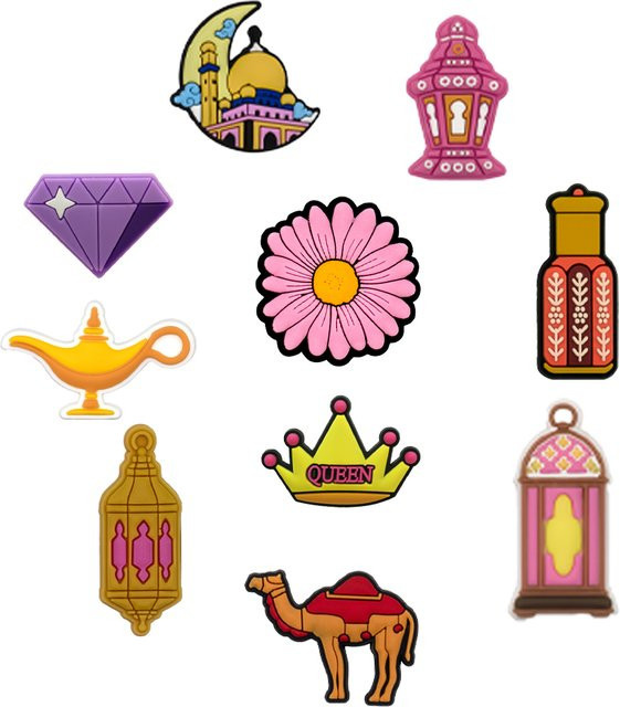 Schuhanhänger Aladdin-Lampe, Kamel, lila Diamant, Unisex - Bild 1
