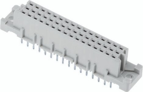 HARTING Federleiste aus Messing in Grau mit 3 Reihen - Bild 1