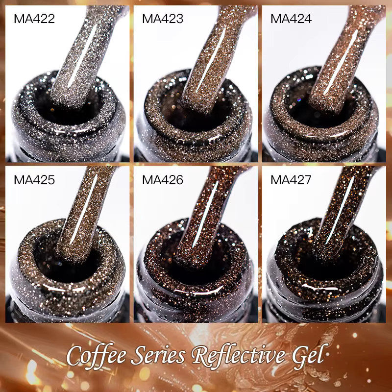 Meet Across Gel-Polish, Kaffeefarben, Schimmernd, 7 ml - Bild 5