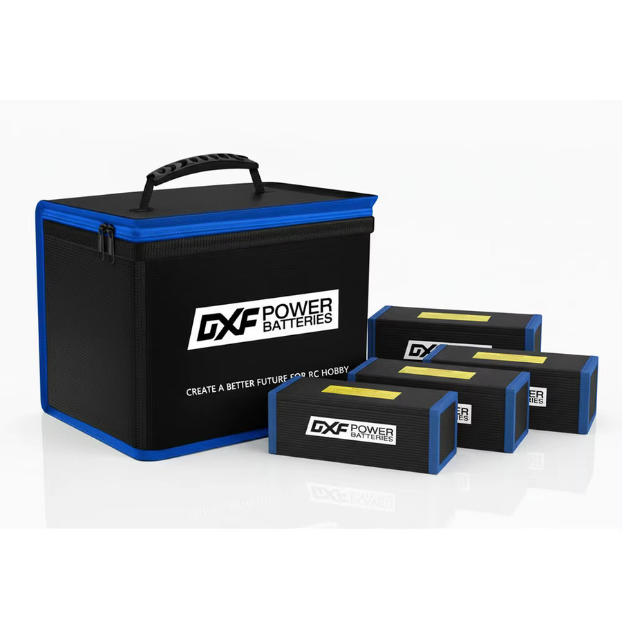 DXF Lipo Safe Bag Feuerfeste Sicherheitstasche für Lipo-Akkus in Schwarz mit Explosionsschutz und Wasserdichtigkeit - Bild 2