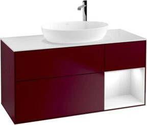 V&B Waschtischunterschrank Finion mit Wandbeleuchtung in Weiß, B/T/H: 120 x 50,1 x 50,1 cm - Bild 1
