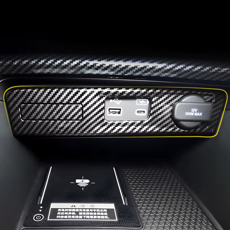 YaLumei USB-C Port Zierleisten Abdeckung für Honda CR-V 6. Generation 2023 2024 2025 in Schwarz - Bild 2