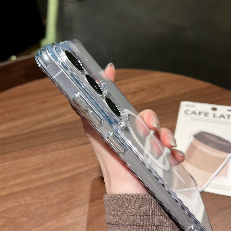 Xeber MagSafe Magnetische Transparente Hülle mit AI-Knopf für Samsung Galaxy S26 Ultra, S25, S24 und S23 Plus zur kabellosen Ladeunterstützung - Bild 4