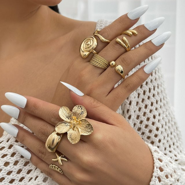 Salircon Ringe, Gold Farbe, Damen - Bild 1