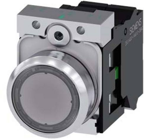 Siemens Drucktaster 3SU1156-0AB70-3BA0 in Grau und Transparent aus Metall - Bild 1