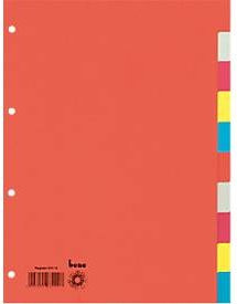 bene Register Blanko Karton DIN A4 Multicolor Orange 10-tlg. - Bild 1
