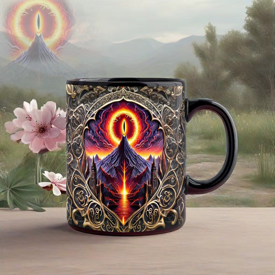 ZhonestlyK Keramik-Kaffeetasse in Schwarz und Multicolour - Bild 2