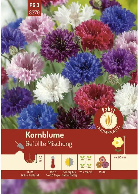 Pabst Keimkraft Kornblume Gefüllte Mischung Saatgut - Bild 1