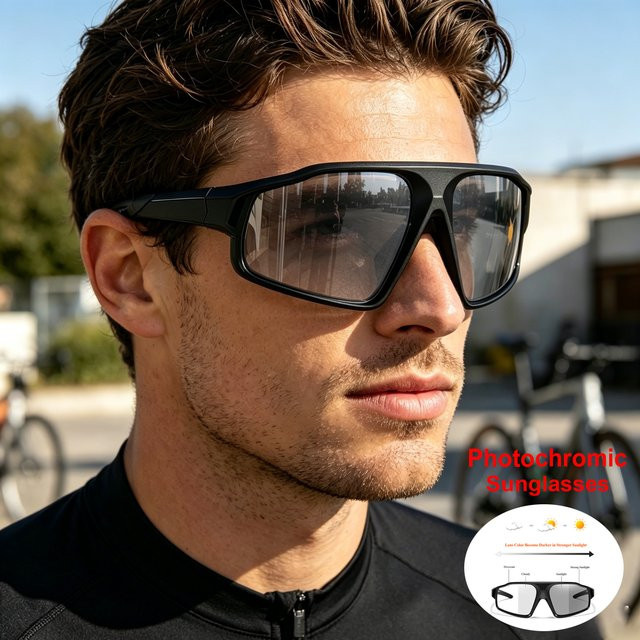 LOISRUBY Radsportbrille, Vollrand, Photochrom, Unisex, Kunststoff - Bild 1