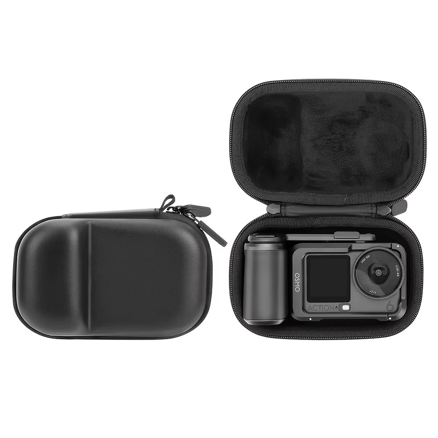 Tragetasche für DJI Osmo Action 6 5 Pro 4 3 und Insta360 Ace Pro2, kleine Aufbewahrungstasche und Schutzhülle mit Handschlaufe, Schwarz - Bild 6