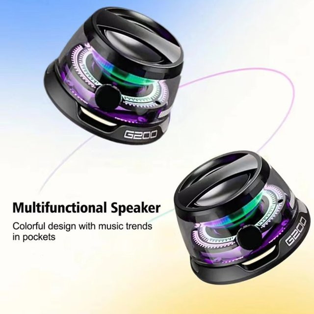 VIKEFON HECATE G200 Tragbarer Bluetooth-Lautsprecher mit RGB-Beleuchtung und Magnetfunktion in Schwarz - Bild 1