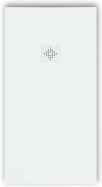 Mirlo Duschwanne Pure aus Mineralguss, rechteckig, Extra Flach, Weiß, B: 100 cm, T: 90 cm - Bild 1