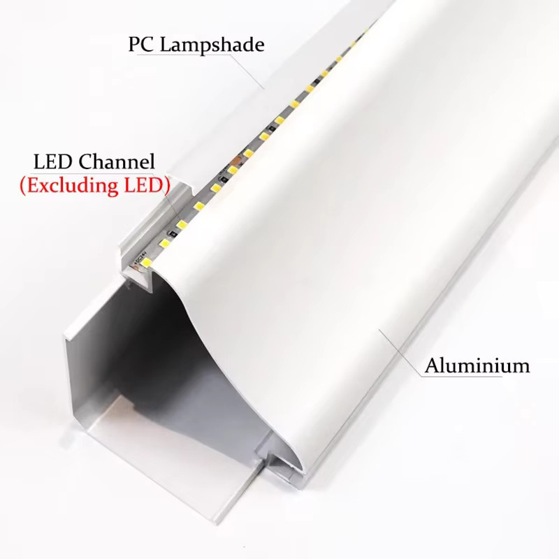 Khelse LED-Profil aus Aluminium für die Oberflächenmontage mit Diffusor in Weiß und warmweißem Licht - Bild 2