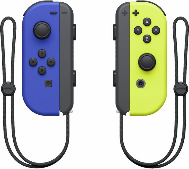 Nintendo Switch Joy-Con 2er-Set Controller in Blau und Neongelb - Bild 2