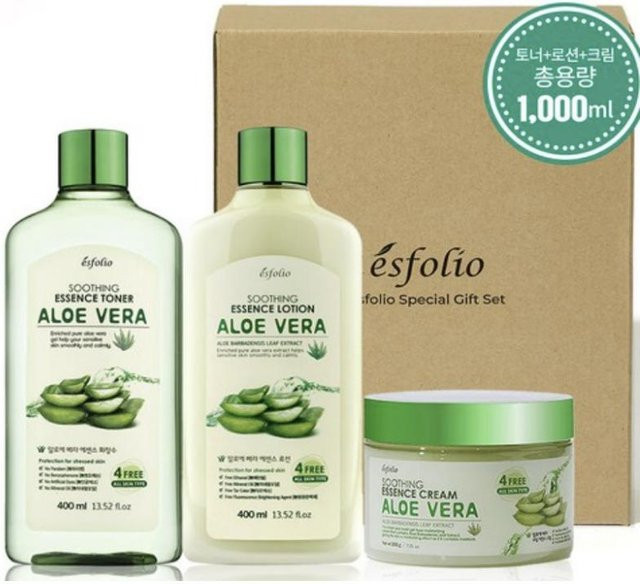 Esfolio Aloe Vera Hautpflege-Set, Trockene & Empfindliche Haut - Bild 1