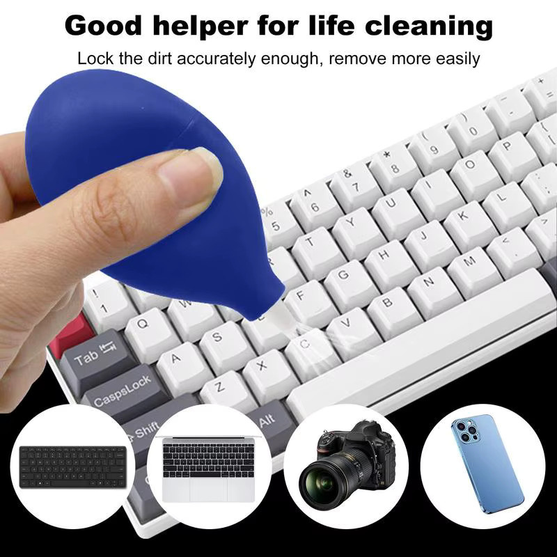 Leistungsstarke Luftgebläse Pumpe aus PVC zur Reinigung von Kamera, Objektiv, Tastatur und Uhren in Schwarz oder Blau - Bild 2