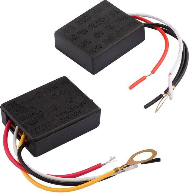 Aideepen Touch Sensor Schalter Schwarz, 1-Wege/4-Wege Ein/Aus Schalter für Schreibtischleuchten und Glühbirnen, AC 220V-240V 3A - Bild 1