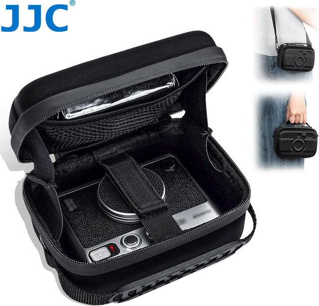 JJC Kamera-Reisetasche in Schwarz für Fuji Instax Mini, EVO, X100VI, X100V, X100F, Sony A6700, ZV-E10, DSC-HX1, DSC-H200, Panasonic Lumix S9, GF1 und Canon - Bild 1