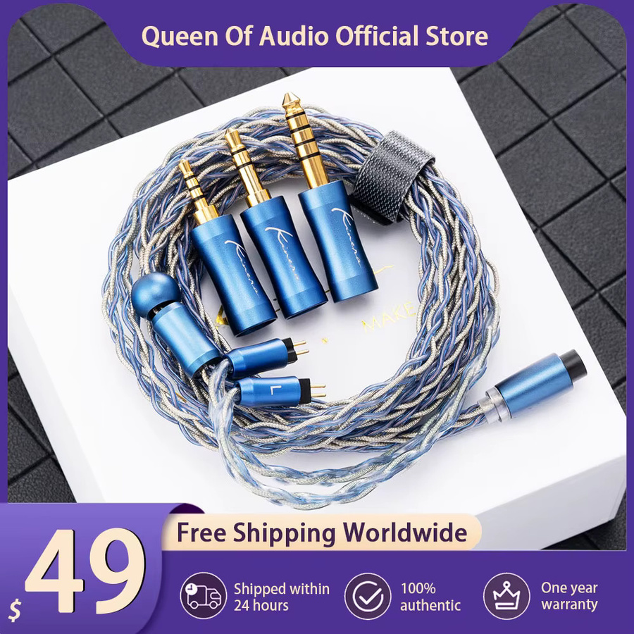 Kinera Ace 2.0 In-Ear-Kopfhörer mit modularer Upgrade-Kabel-Option in Blau mit abnehmbaren Steckern 2,5 mm, 3,5 mm und 4,4 mm - Bild 1