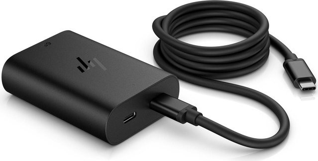 HP 65 W GaN USB-C-Laptop-Ladegerät in Schwarz - Bild 1