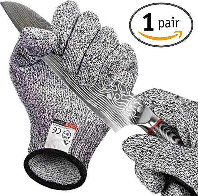 Schnittfeste Arbeitsschutzhandschuhe in Lebensmittelqualität mit Schutzstufe 5, Farbe: Grau, Größe: M - Bild 1