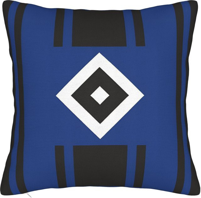 JMG Clothing HSV Hamburger Sportverein Quadratischer Kissenbezug Blau B/B: 40 x 40 cm - Bild 1