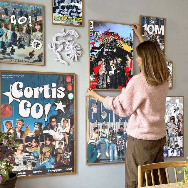 Potdemiel Kpop Musik Vintage DIY Sticky Poster für dein Zimmer, Bar oder Cafe zur Dekoration - Bild 1