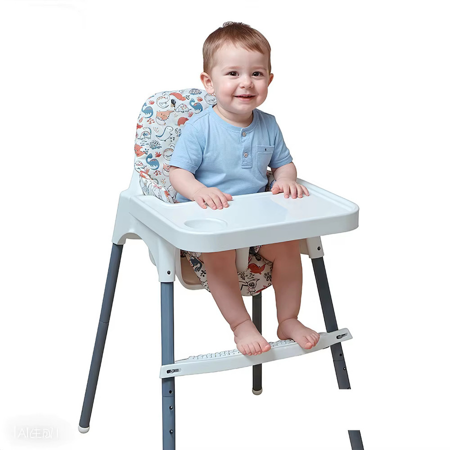 Waschbarer und faltbarer Sitzbezug mit Bären- und Dinosaurier-Motiv für Babyhochstühle und Antilop-Stühle - Bild 2