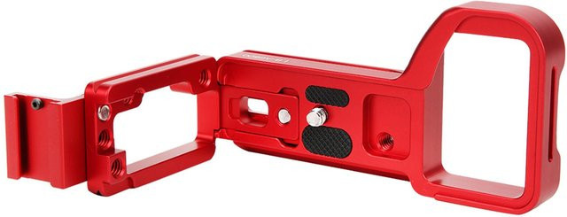 KONNWEI Dehnbare Schnellwechselplatte in L-Form aus Aluminiumlegierung für Sony E-Mount spiegellose Kameras A6600 ILCE-6600 in Rot - Bild 1