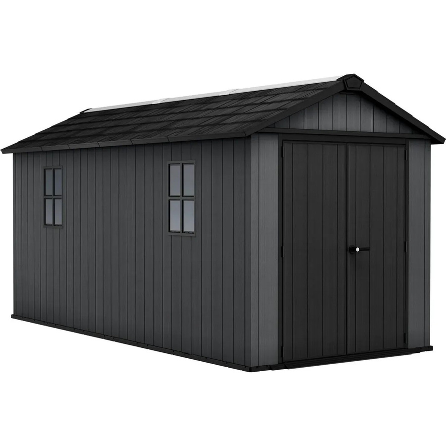 Keter Gartenhaus Newton 7515 Evotech aus Kunststoff in Grau mit Fenster und Schloss, B/T/H: 476 x 230 x 246 cm - Bild 2