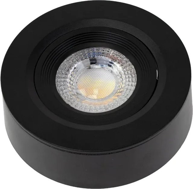 LUXULA LED Einbauspot Schwarz rund mit CCT Farbwahl Warm- und Kaltweiß, 5W, 500lm, Ø 7,5 cm - Bild 1