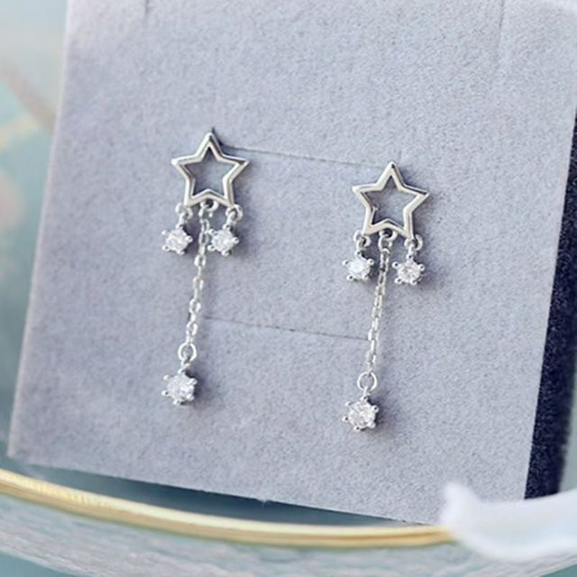 Clover Fransen-Ohrringe, Silber, Zirkonia - Bild 1