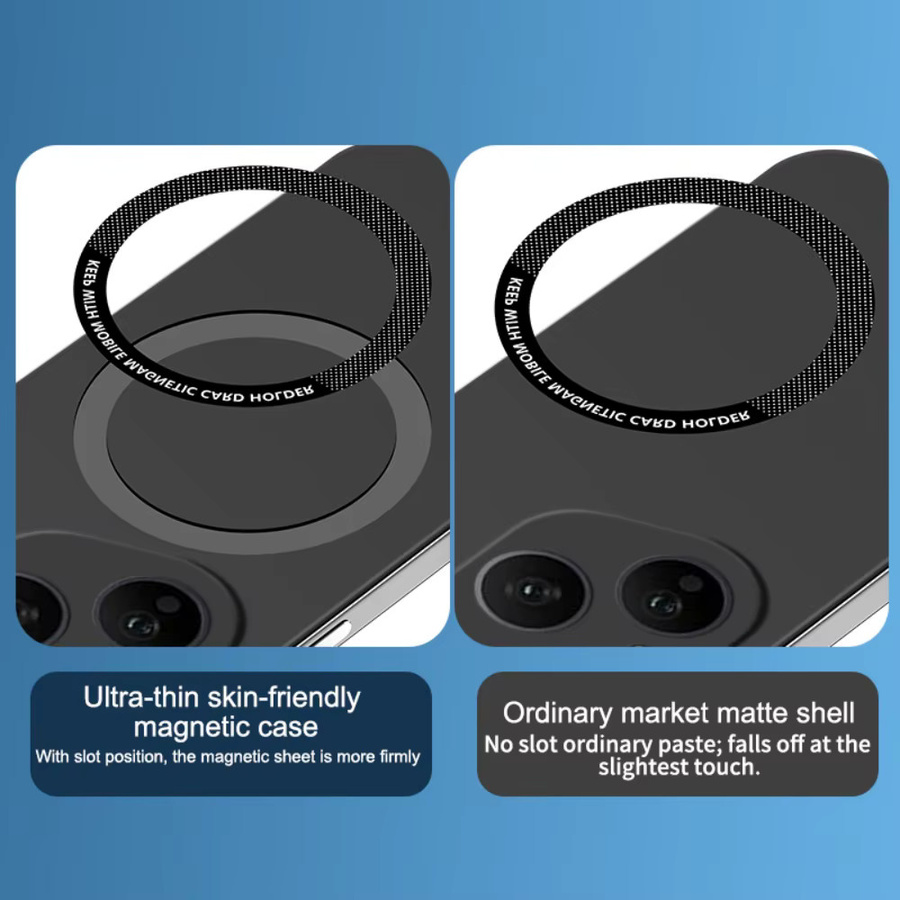 Ultradünne magnetische Handyhülle für Honor in Schwarz und Gelb, rahmenloses Design mit mattierter, rutschfester Oberfläche und Unterstützung für kabelloses Laden - Bild 5