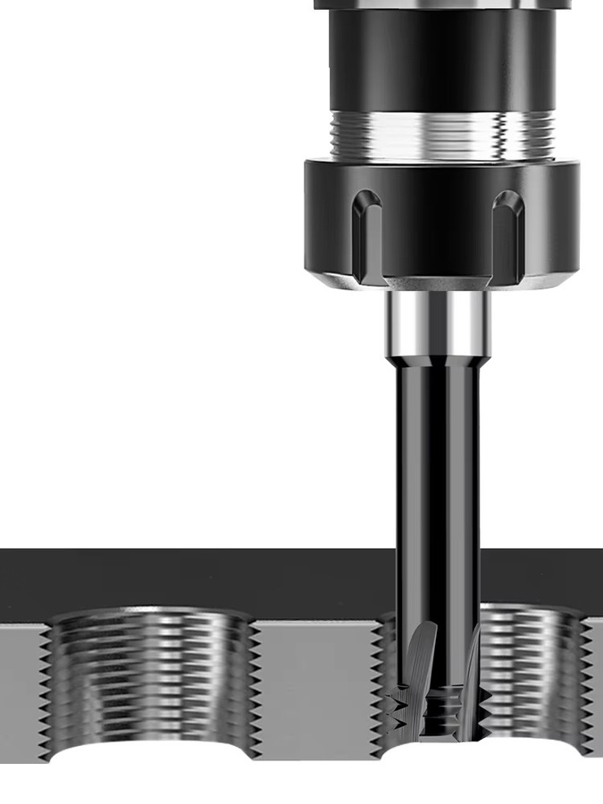 UFS TAP CNC 60 Grad Dreireihiger Gewindefräser aus Wolframstahl in Silber für UNC/UNF - Bild 1