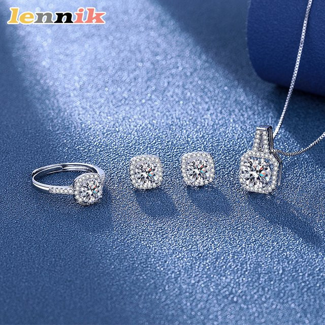 LENNIK Schmuck-Set, 3-teilig, Zirkonia, Silber, Damen - Bild 1