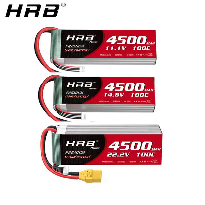 HRB Lipo-Akku 4500mAh mit XT60 oder XT90 Anschluss für RC Quadcopter, Hubschrauber, Boot, Auto und Flugzeug - Bild 5
