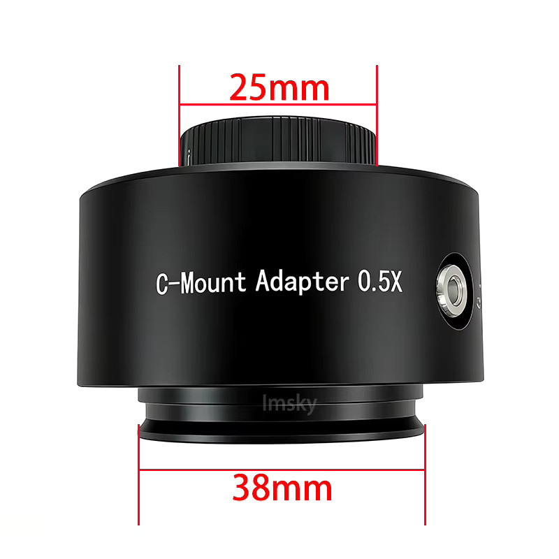CTV Fokussierbarer LOCK-Mikroskop C-Mount-Adapter Trinokular-CCD für Olympus-Mikroskope mit 38mm Schnittstelle in Schwarz - Bild 3