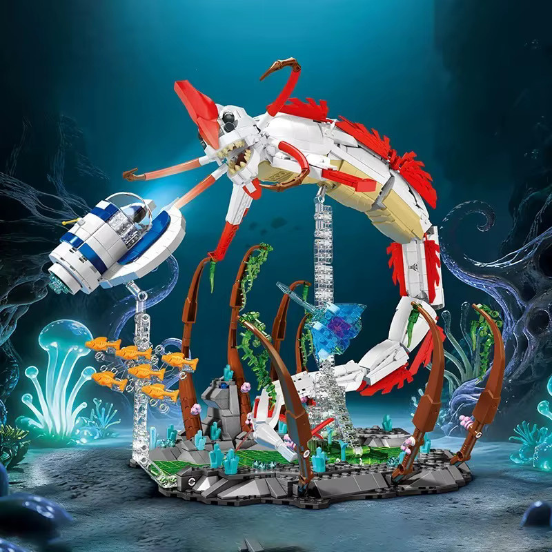 wishiot Seemonster Reaper Kraken DIY Baukasten mit 1355 Teilen als kreative Schreibtisch-Dekoration - Bild 2