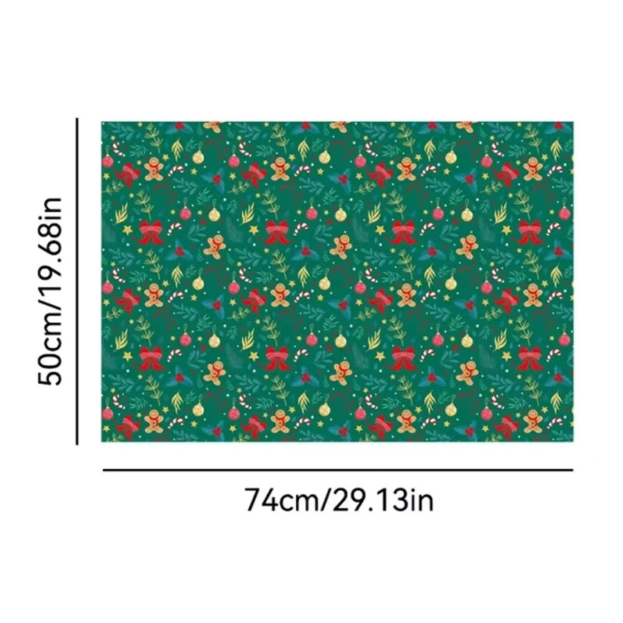 Weihnachtliches Geschenkpapier mit Weihnachtsmann und Weihnachtsbaum Design für deine Geschenkverpackung - Bild 3