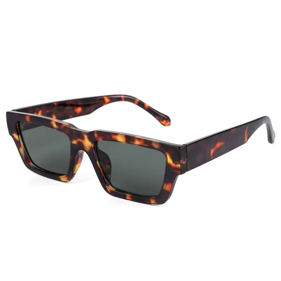 Quadratische Sonnenbrille, Unisex, Vollrand, Braun, Kunststoff - Bild 2