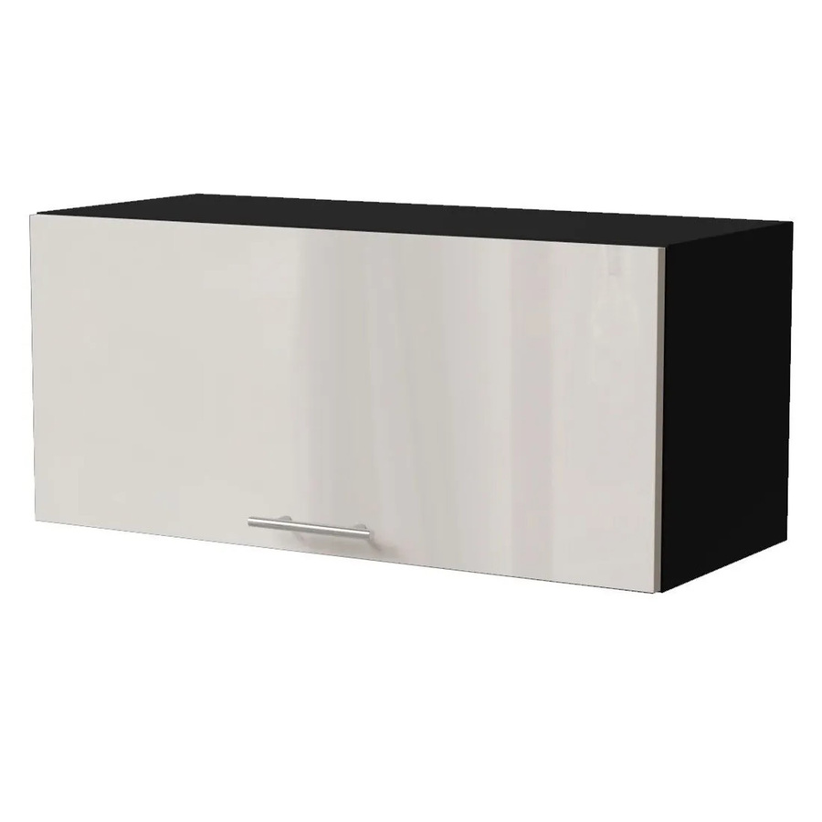 Feldmann-Wohnen Klapphängeschrank Brerra W4B Schwarz und Creme Hochglanz mit Blum Aventos Klappenbeschlag B/T/H: 80 x 32,5 x 36 cm - Bild 2