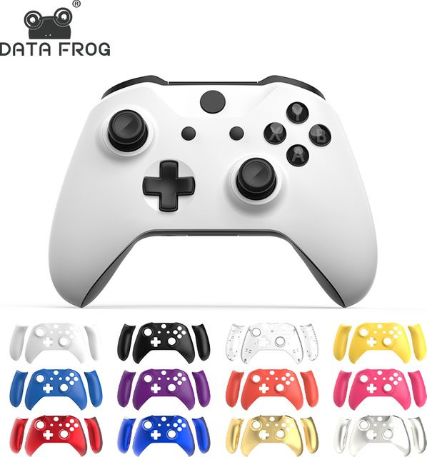 DATA FROG Controller-Gehäuse für Xbox One Controller mit Griffen, DIY-Gaming-Mod, Schwarz/Mehrfarbig - Bild 1
