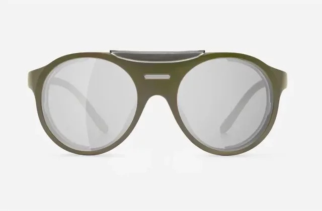 Alba Optics Solo II Sonnenbrille, Unisex, Vollrand, Round, Green, Acetate - Bild 1