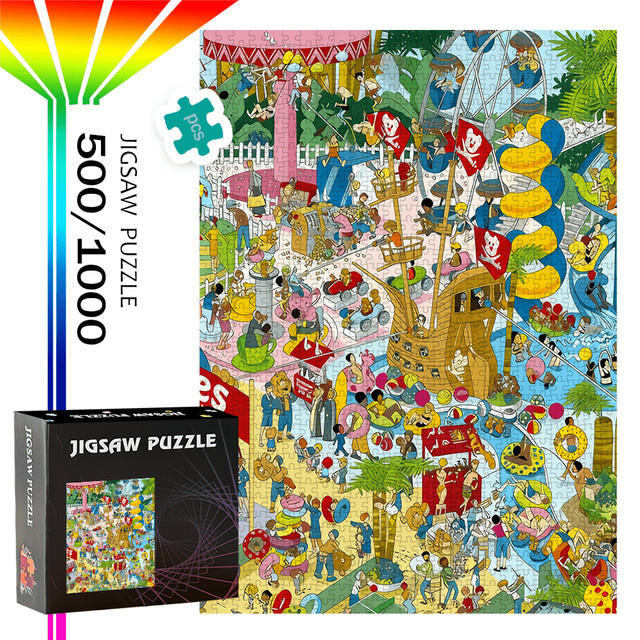 AZNM Vergnügungspark- und Riesenrad-Puzzlespiel, Puzzle, Natur, Bunt / Mehrfarbig - Bild 1