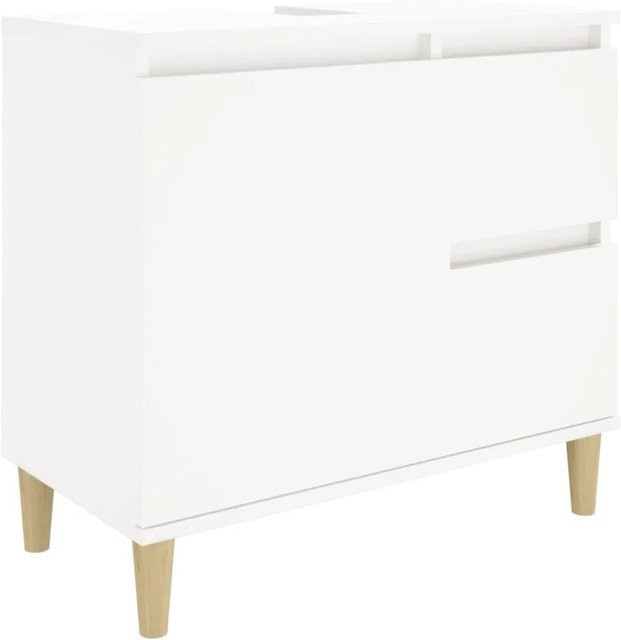 vidaXL Badschrank aus Holzwerkstoff in Weiß, B/T/H: 65 x 33 x 60 cm - Bild 1